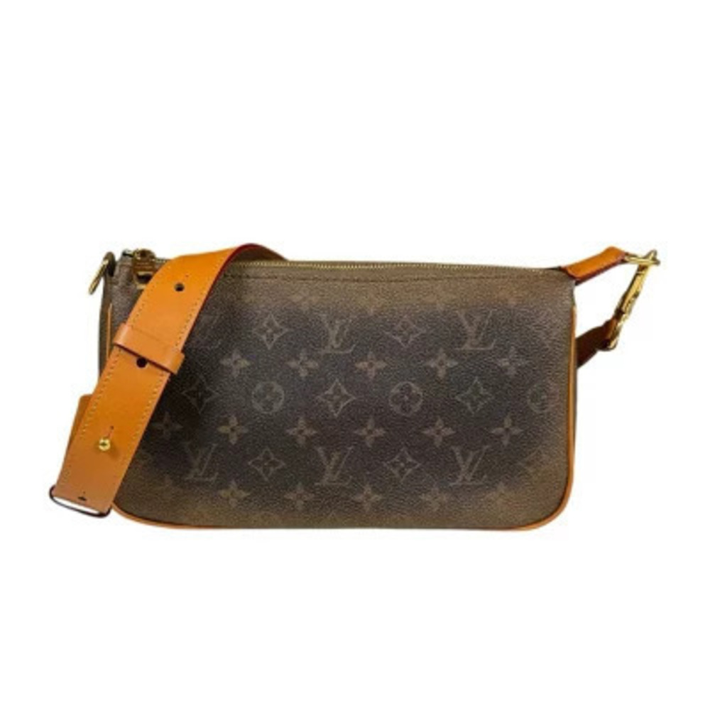 Louis Vuitton Pochette Accessoires Monogram Shoulder Bag Brown